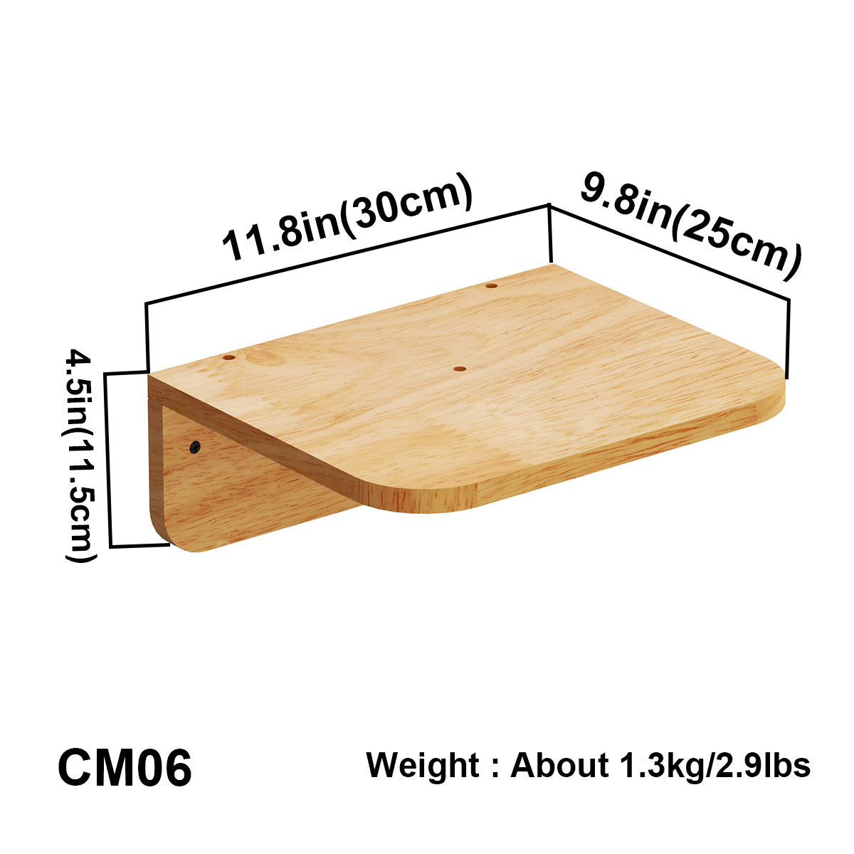 PETOMG Escalones de pared para gatos, estante para gatos, escalera para gatos, paseos para gatos | Madera de caucho