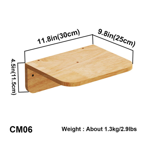 PETOMG Cat Wall Steps, Cat Shelf, Cat Ladder, Cat Walks| Rubberwood