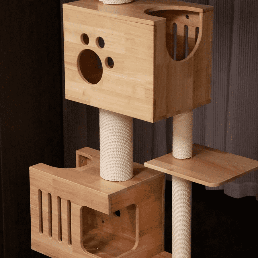 PETOMG Large Cat Tree for Big Cats | Adjustable Height & Extra Sturdy Design