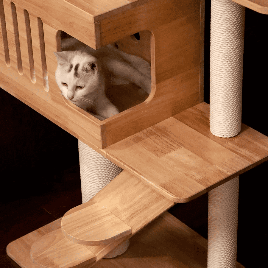 PETOMG Large Cat Tree for Big Cats | Adjustable Height & Extra Sturdy Design