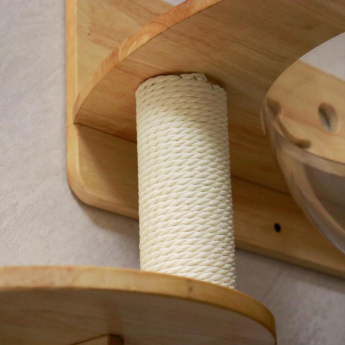 PETOMG Percha Grande para Gatos, Cama Grande de Pared para Gatos, Nave Espacial para Gatos | Madera de caucho