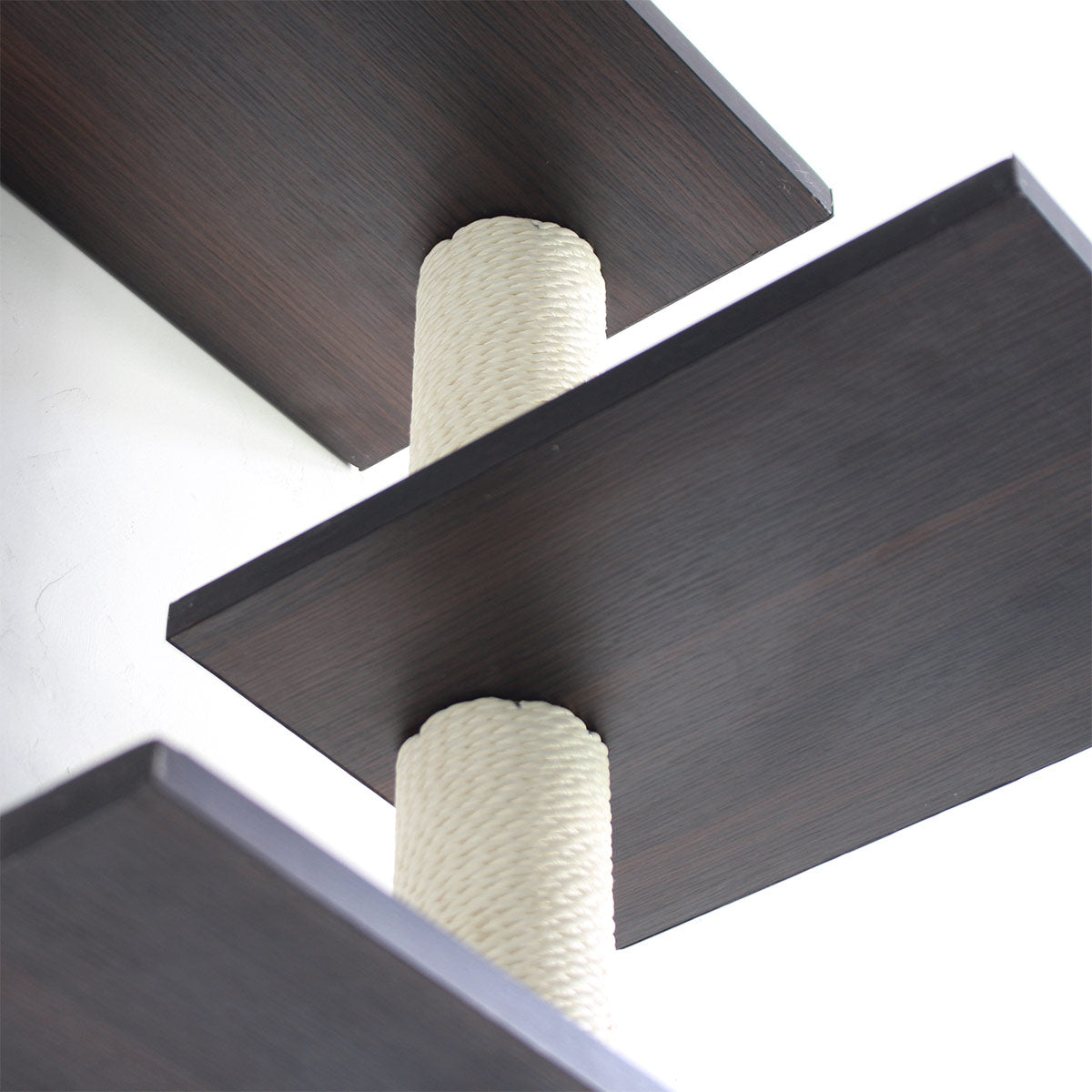 PETOMG Three-Level Wall-Mounted Cat Shelf | Smoky Color
