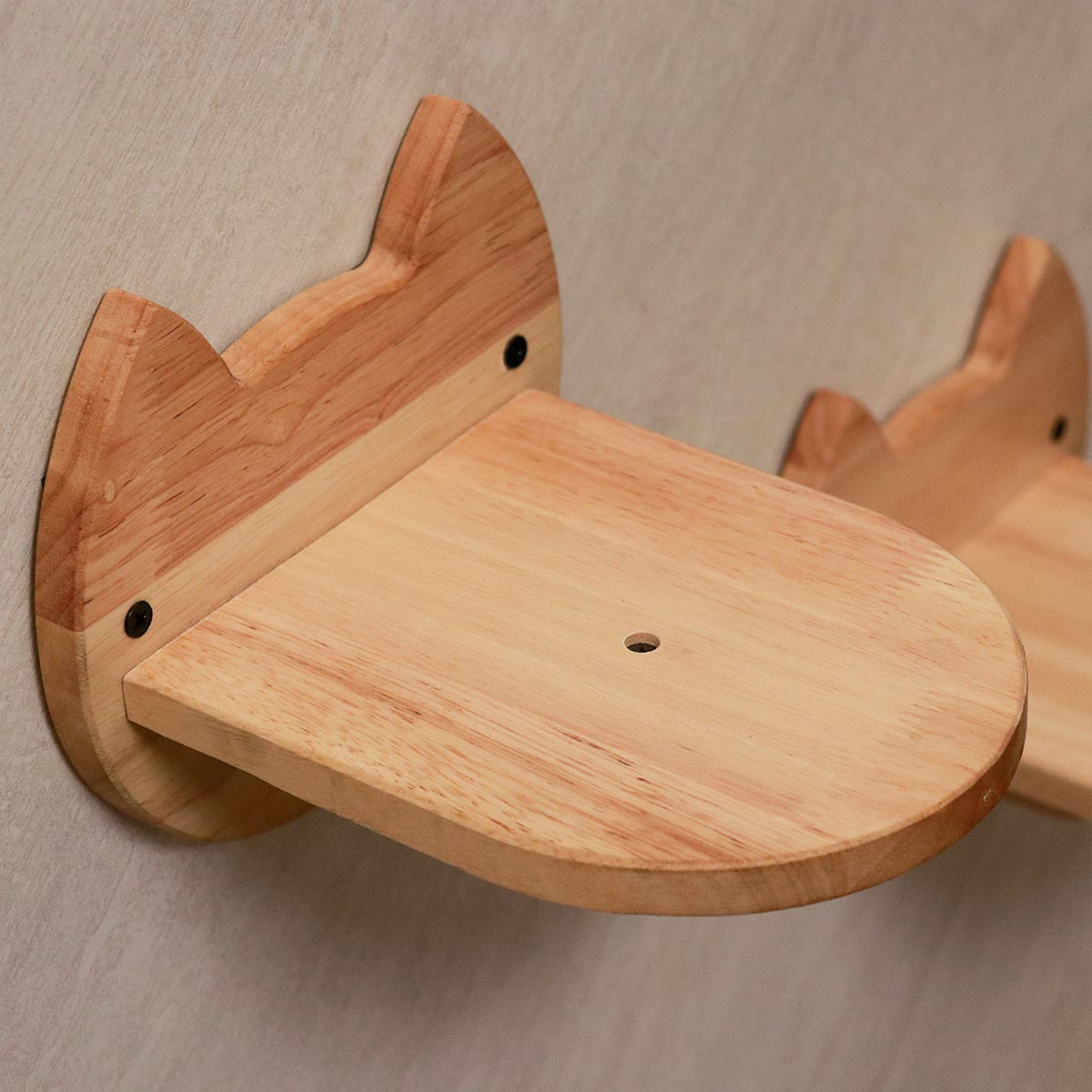 PETOMG Escalones de pared para gatos, estante para gatos, escalera para gatos, paseos para gatos (2 piezas) | Madera de caucho