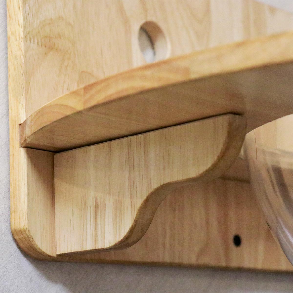 PETOMG Percha para gatos, estante para gatos, muebles para gatos montados en la pared, nave espacial para gatos | Madera de caucho
