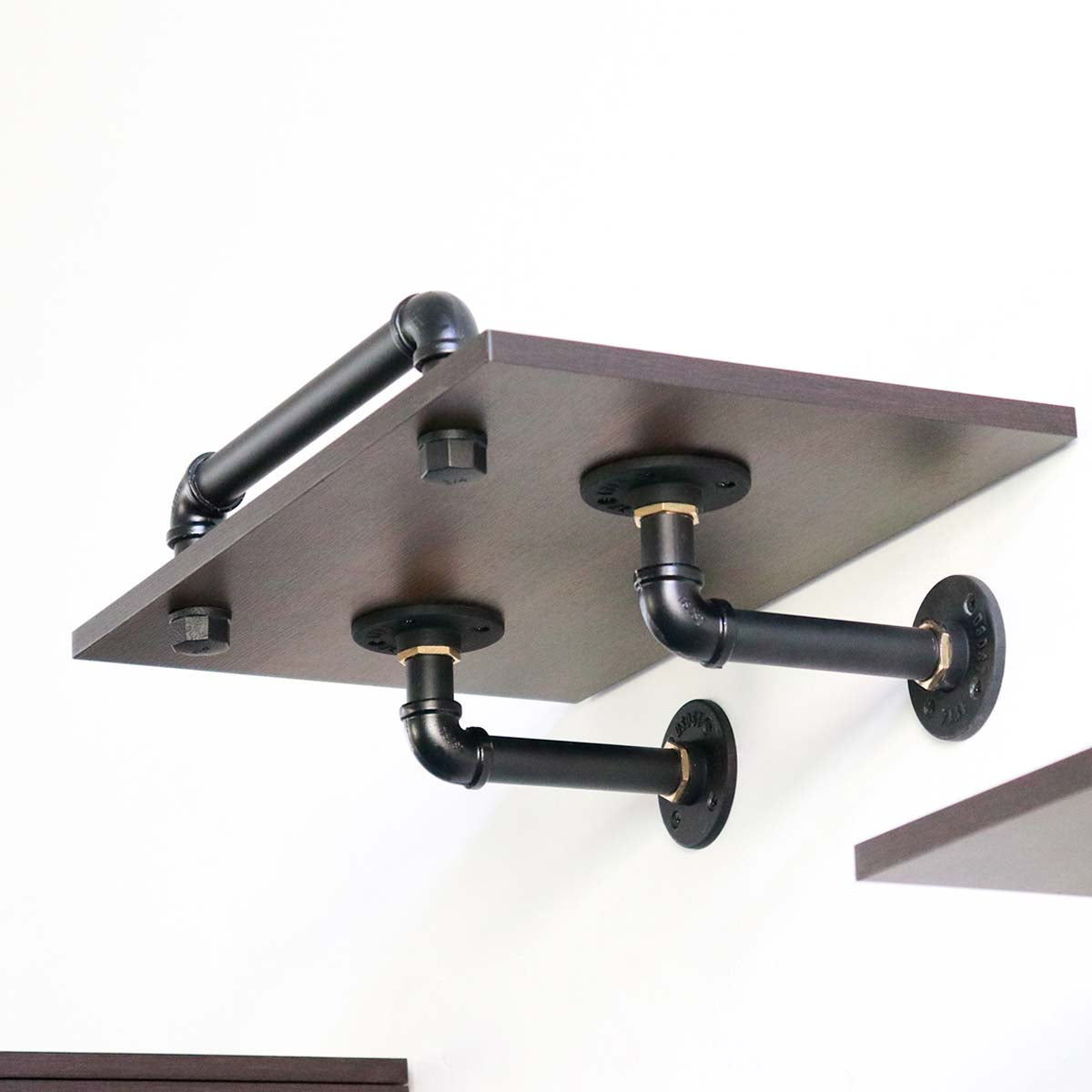 Wall-Mounted Cat Shelves (10PCS) | Smoky Wood & Aluminum Design