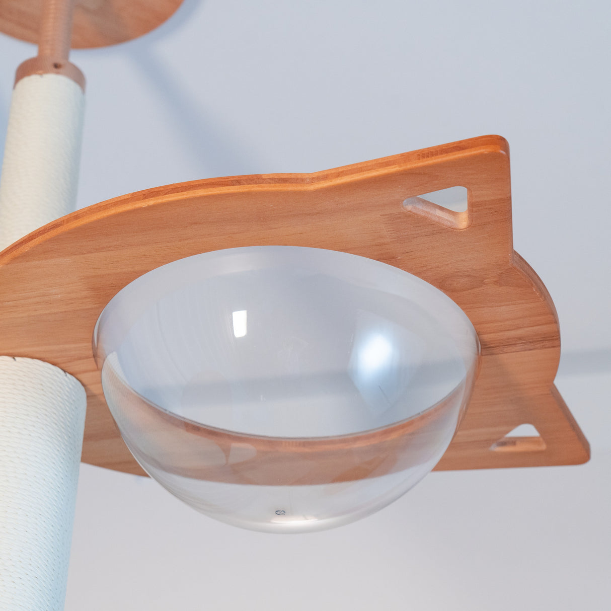 PETOMG Árbol para Gatos de Madera de Goma del Piso al Techo, sin Perforaciones, Altura Ajustable (230 cm - 280 cm)