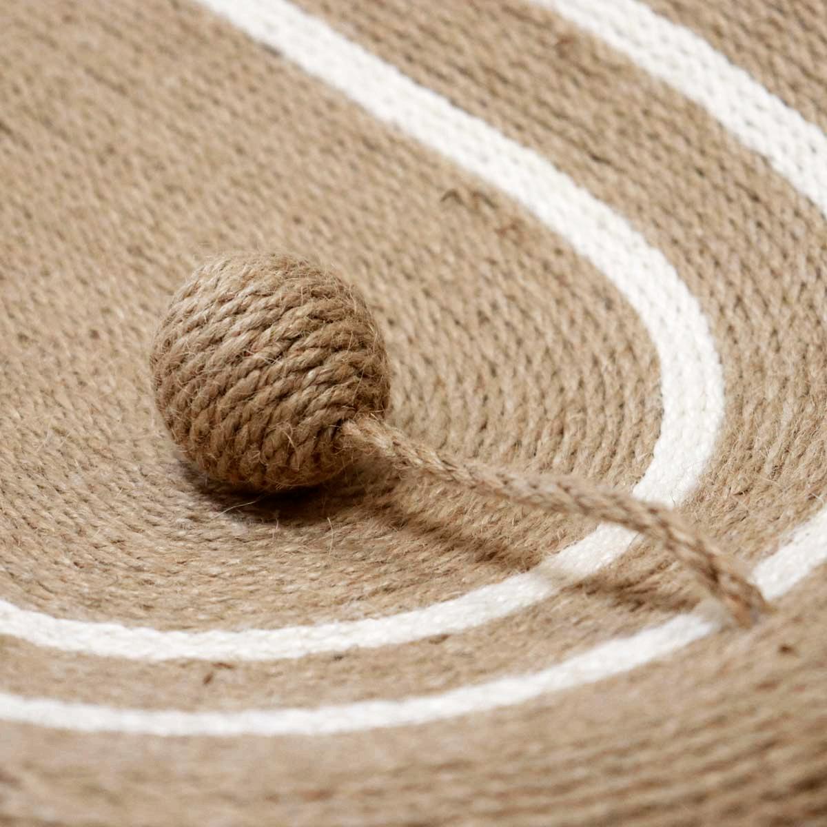 Sisal Cat Bed & Scratcher in One | Round Cat Nest with Natural Sisal Surface | Multi-Functional Cat Lounger