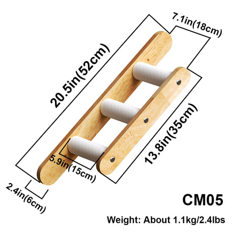 PETOMG Escalones de pared para gatos, escalera para gatos, escaladores para paredes | Madera de caucho