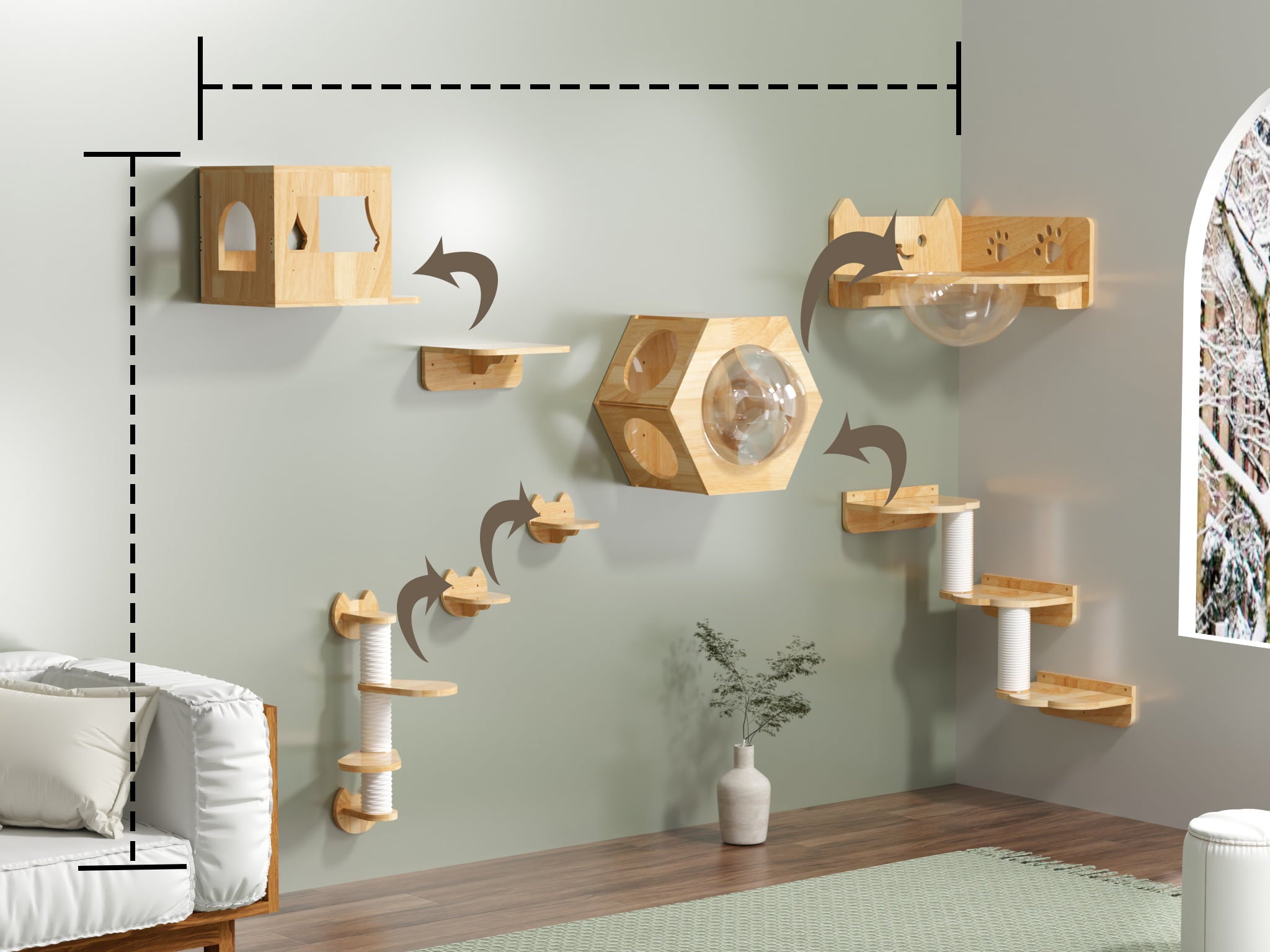 How to design your cat wall petomg