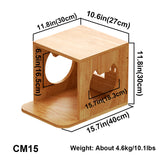 PETOMG Casa para gatos montada en la pared, muebles de pared para gatos, cama de pared para gatos | Madera de caucho