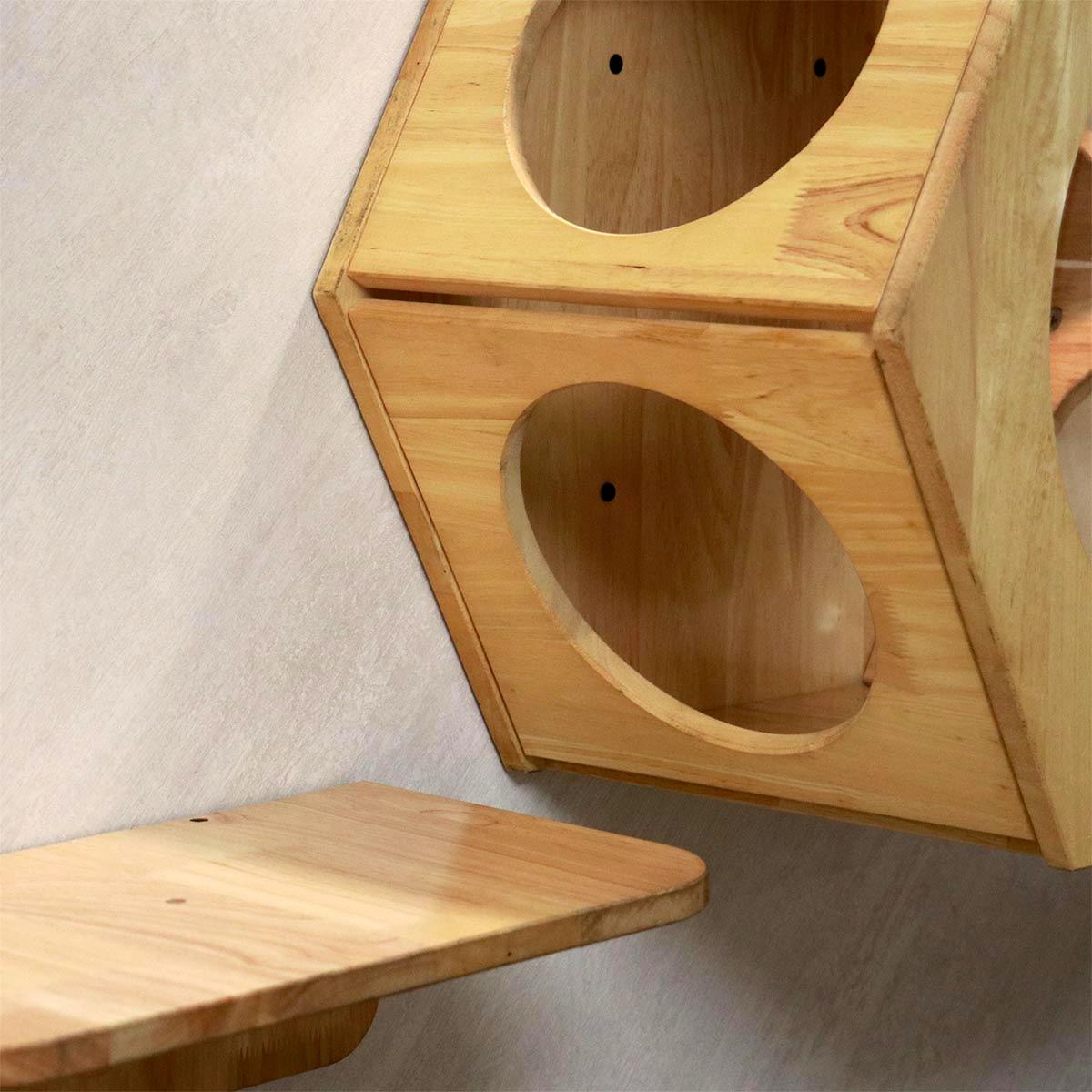 Modular Wall-Mounted Cat Furniture | Hexagonal Cat House & Climbing System | Space-Saving Design