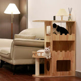 PETOMG Modern Cat Tree, Cat Huonekalut, Cat House| Kumipuu