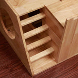 Rubberwood Cat House, Cat Condo (Castle Style) 30.1''*20''*39.4''