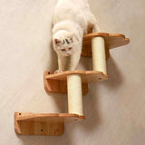 PETOMG Estantes para gatos, escaladores para pared, pared para gatos | Juego de pared para gatos | Madera de caucho