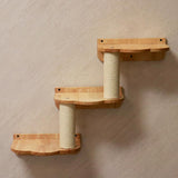 PETOMG Cat Wall Steps, Cat Shelf, Cat Ladder, Cat Climbers for Walls| Rubberwood