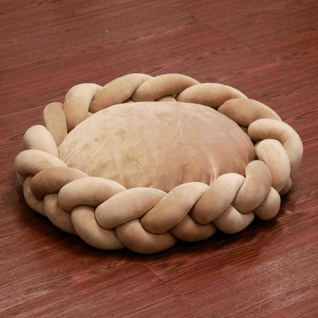 Braided Plush Pet Bed: Ultra Soft Cat & Small Dog Cushion