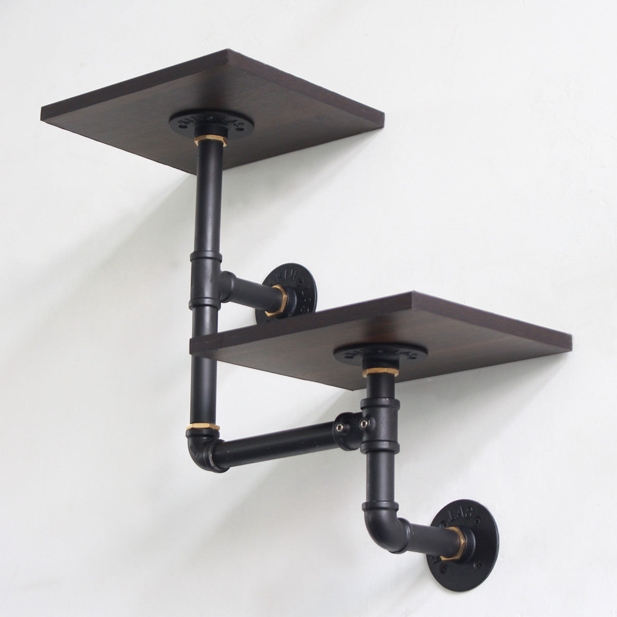 Dual-Level Industrial Cat Climbing Shelves