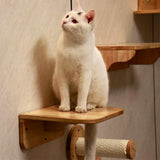 Wall-Mounted Cat Playground Set | Sturdy Sisal Scratching Posts | Cat Wall Shelves | Modular Design for Multi-Cat Homes