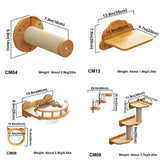 PETOMG Estantes para gatos, escaladores para pared, pared para gatos | Juego de pared para gatos | Madera de caucho