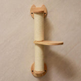 PETOMG Poste rascador para gatos, estantes de pared para gatos, paseos para gatos | Madera de caucho