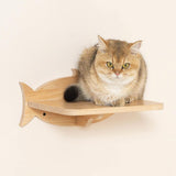 PETOMG Cat Wall Steps, DIY Cat Shelf, Cat Ladder, Cat Stairs on Wall| Rubberwood
