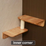 PETOMG Escalones de pared para gatos, escalera para gatos, paseos para gatos, escaladores para paredes | Madera de caucho