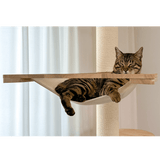 PETOMG Cat Tree Floor to Ceiling, Rubber Wood, No Drilling, Adjustable Height(89.4'' - 109'')