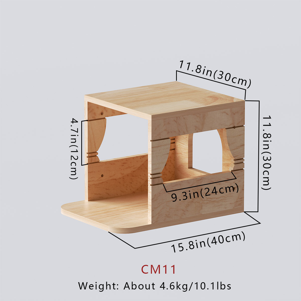 PETOMG Casa de pared para gatos, muebles de pared para gatos, estante de pared para gatos | Madera de caucho