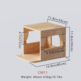 PETOMG Casa de pared para gatos, muebles de pared para gatos, estante de pared para gatos | Madera de caucho