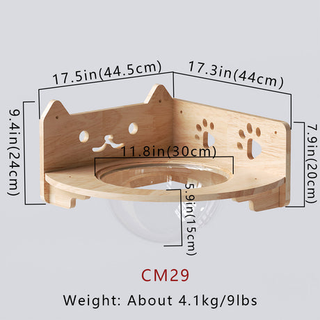 PETOMG kissanahven, kissanhylly, seinälle asennettavat kissakalusteet, kissan avaruusalus| Kumipuu