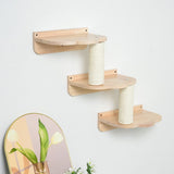 PETOMG Cat Wall Steps, Cat Shelf, Cat Ladder, Cat Climbers for Walls| Rubberwood