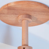PETOMG Árbol para Gatos de Madera de Goma del Piso al Techo, sin Perforaciones, Altura Ajustable (230 cm - 280 cm)