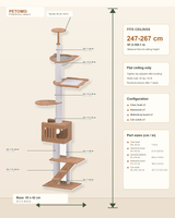 Compact Floor-to-Ceiling Cat Tree