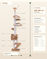 Compact Floor-to-Ceiling Cat Tree