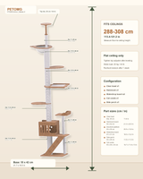 Multi-Perch Floor-to-Ceiling Cat Tree
