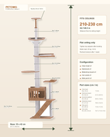 Multi-Perch Floor-to-Ceiling Cat Tree