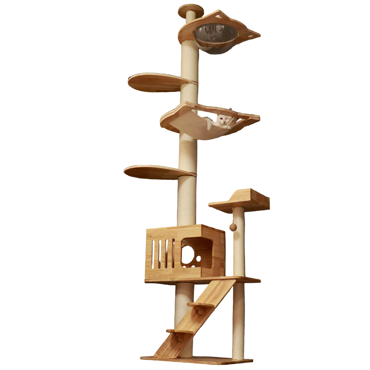 Floor to Ceiling Cat Tree - Adjustable Hammock Chic