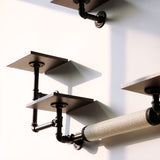 Wall-Mounted Cat Shelves(6PCS) | Eco-Friendly Smoky Rubber Wood