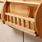 Modular Wall Cat Tunnel | Open Cat Shelf | Rubberwood Cat Wall Furniture