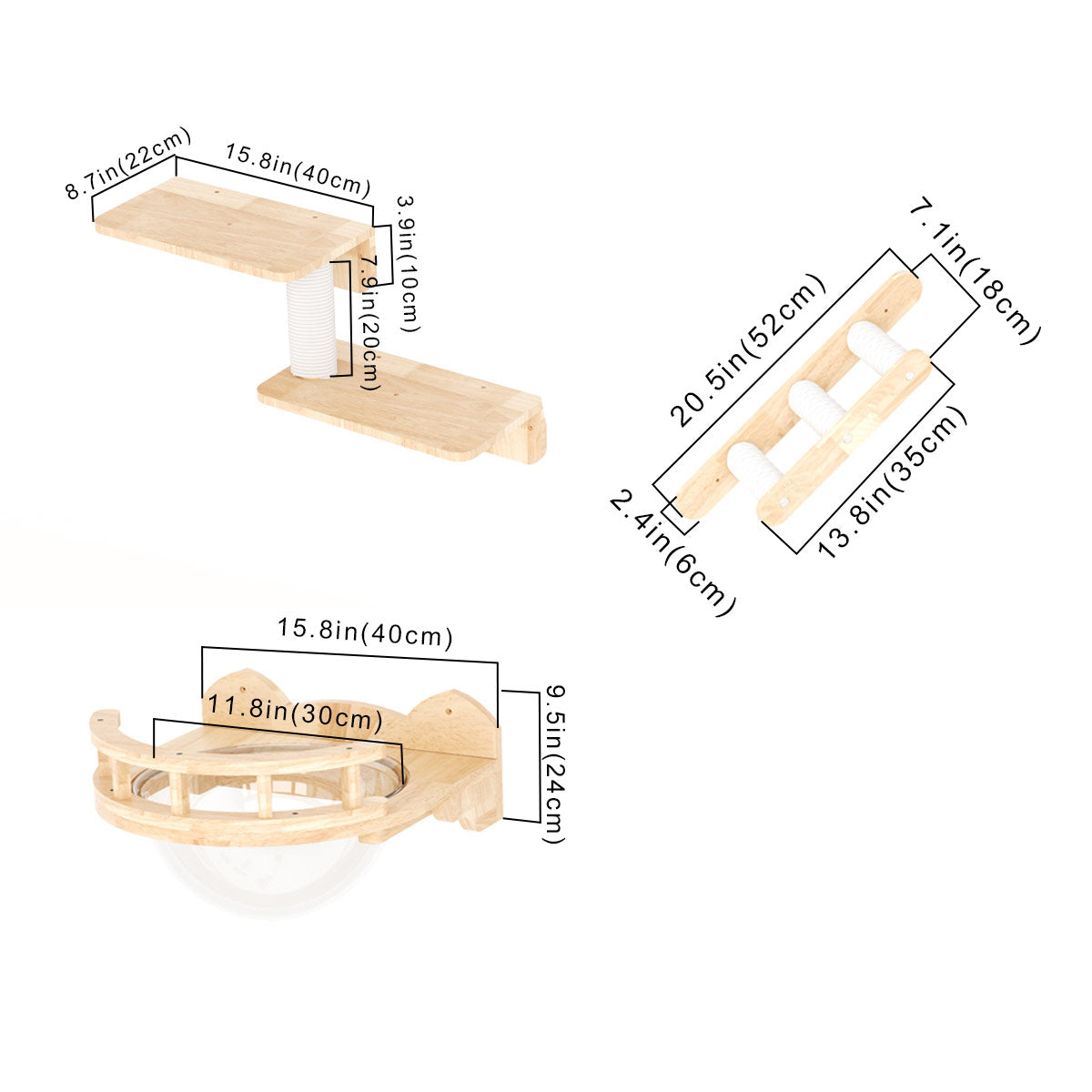 Cat Shelves Set, Cat Wall Furniture