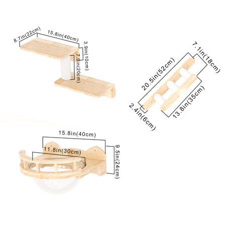 Cat Shelves Set, Cat Wall Furniture