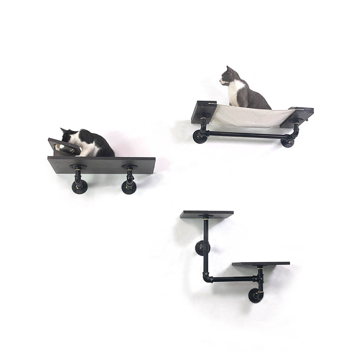 Industrial-Style Cat Climbing Wall