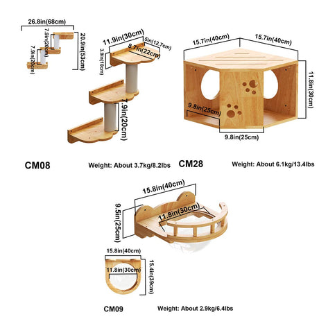 Cat Perch, Wall Mounted Cat Bed (Corner)