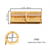 Modular Wall Cat Tunnel | Open Cat Shelf | Rubberwood Cat Wall Furniture