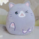 Cat Plush Pillow Cute Cat Stuffed Animals Kitten Grey Cat Plush Toy Kawaii Hugging Pillow Birthday Gift for Kids, Girls & Boys Girlfriends 12"