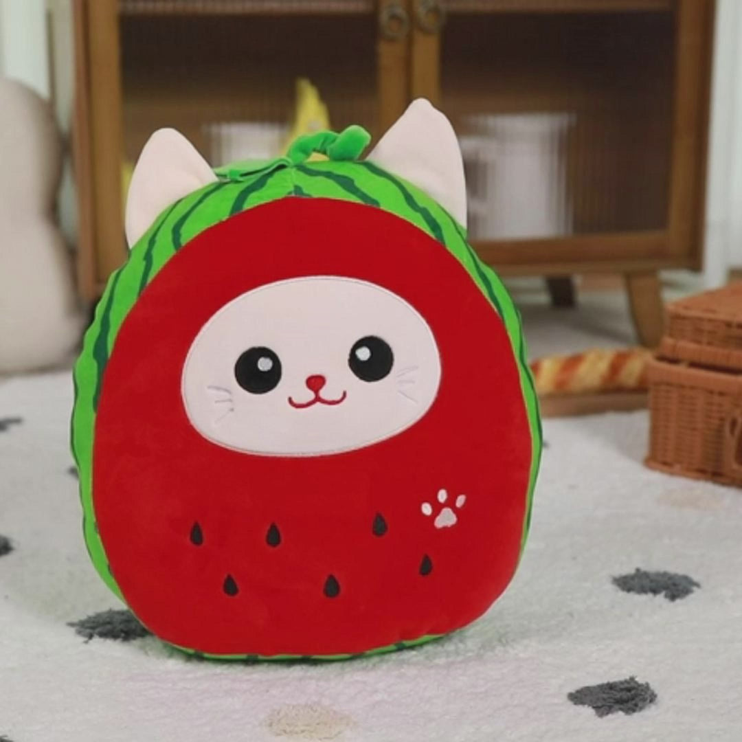 Cute Watermelon Plush Pillow – Soft Fruit Stuffed Toy, Perfect Sleep Companion | Christmas & Birthday Gift for Kids, Boys & Girls