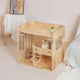 Rubberwood Cat House, Cat Condo, Side Cabinet 25.6''*18.9''*24.8''