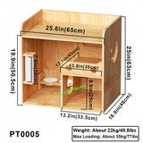 Rubberwood Cat House, Cat Condo, Side Cabinet 25.6''*18.9''*24.8''